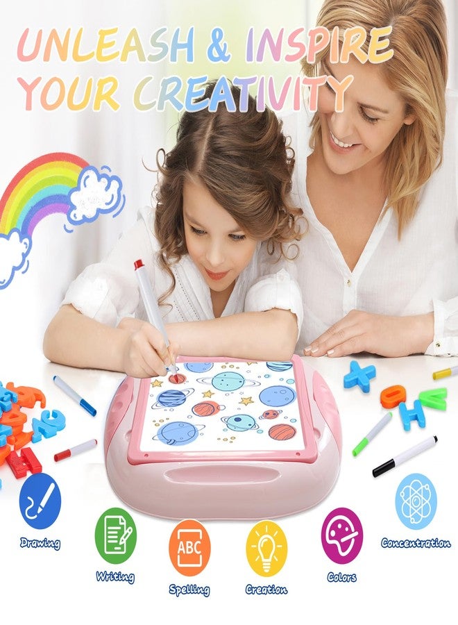 MAYESAR Magnetic Board for Kids, Gifts for 1-2 Year Old Girls with Magnetic Letters and Numbers, Toddler Easel for Girl Birthday Christmas Gifts (Pink) - Image 4